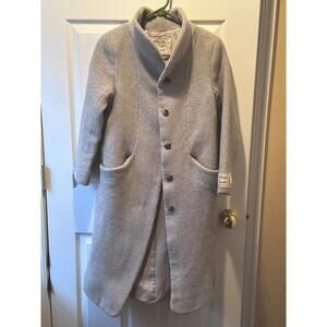 Wilfred Aritzia Cocoon Coat SIZE M, Gray Italian Wool and Cashmere, Long version